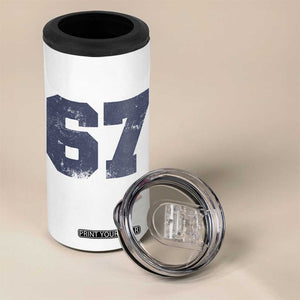 Number 67 4 in 1 Can Cooler Tumbler Numbered Uniform Sports Jersey Team 67th Birthday TS10 Print Your Wear