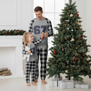 Number 67 Plaid Pajama Set Numbered Uniform Sports Jersey Team 67th Birthday TS10 White Plaid Print Your Wear