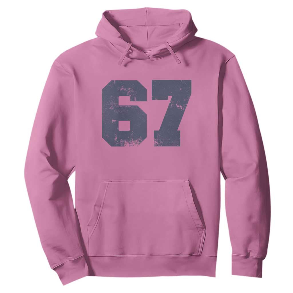 Number 67 Hoodie Numbered Uniform Sports Jersey Team 67th Birthday TS10 Azalea Print Your Wear