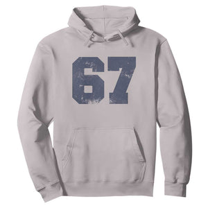 Number 67 Hoodie Numbered Uniform Sports Jersey Team 67th Birthday TS10 Ice Gray Print Your Wear