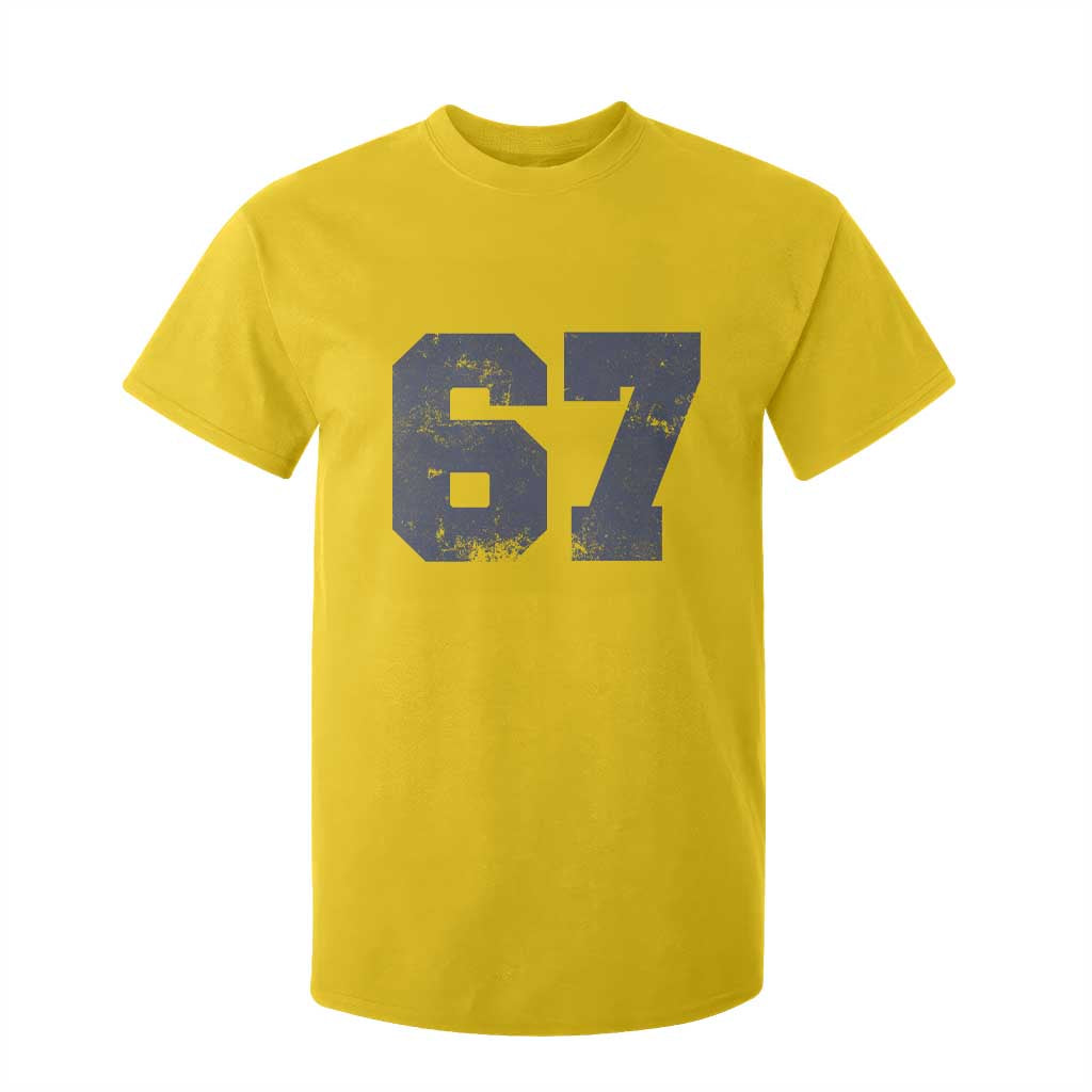 Number 67 T Shirt For Kid Numbered Uniform Sports Jersey Team 67th Birthday TS10 Daisy Print Your Wear