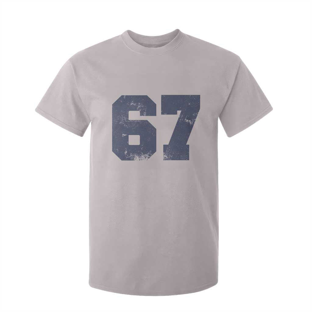 Number 67 T Shirt For Kid Numbered Uniform Sports Jersey Team 67th Birthday TS10 Ice Gray Print Your Wear