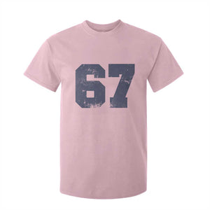 Number 67 T Shirt For Kid Numbered Uniform Sports Jersey Team 67th Birthday TS10 Light Pink Print Your Wear