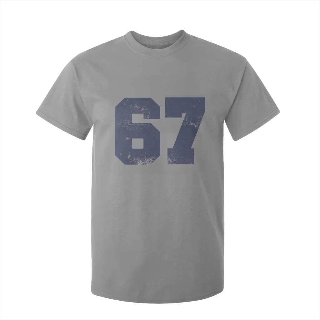Number 67 T Shirt For Kid Numbered Uniform Sports Jersey Team 67th Birthday TS10 Sport Gray Print Your Wear