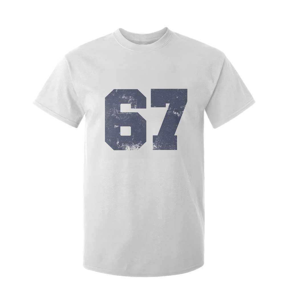 Number 67 T Shirt For Kid Numbered Uniform Sports Jersey Team 67th Birthday TS10 White Print Your Wear