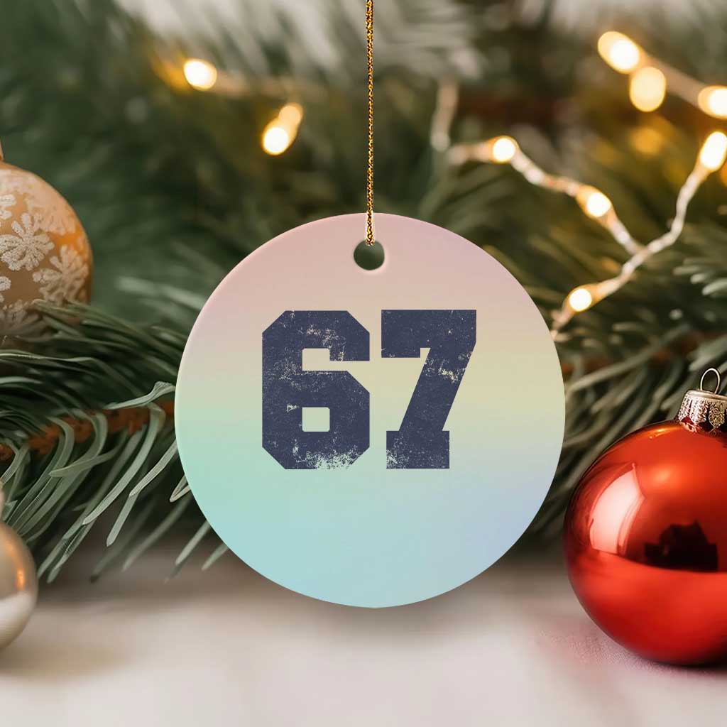 Number 67 Ceramic Ornament Numbered Uniform Sports Jersey Team 67th Birthday TS10 1pc Pastel Print Your Wear