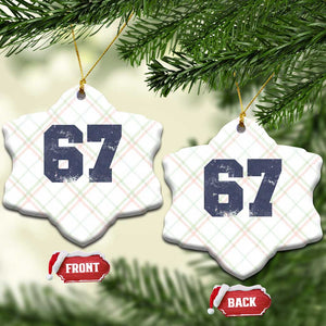Number 67 Ceramic Ornament Numbered Uniform Sports Jersey Team 67th Birthday TS10 Print Your Wear