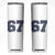 Number 67 Skinny Tumbler Numbered Uniform Sports Jersey Team 67th Birthday TS10 White Print Your Wear