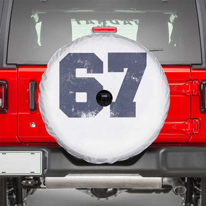 Number 67 Spare Tire Cover Numbered Uniform Sports Jersey Team 67th Birthday TS10 White Print Your Wear