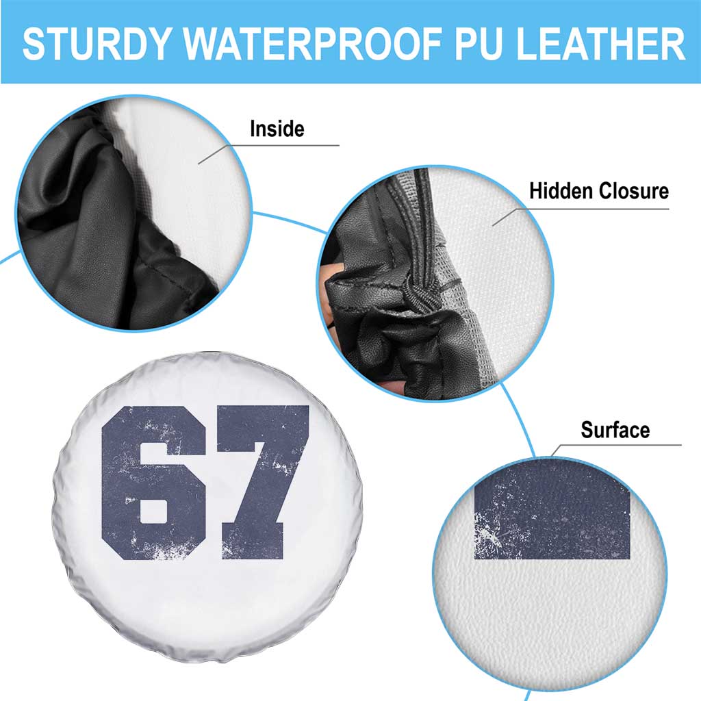 Number 67 Spare Tire Cover Numbered Uniform Sports Jersey Team 67th Birthday TS10 Print Your Wear