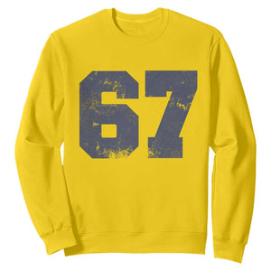Number 67 Sweatshirt Numbered Uniform Sports Jersey Team 67th Birthday TS10 Daisy Print Your Wear