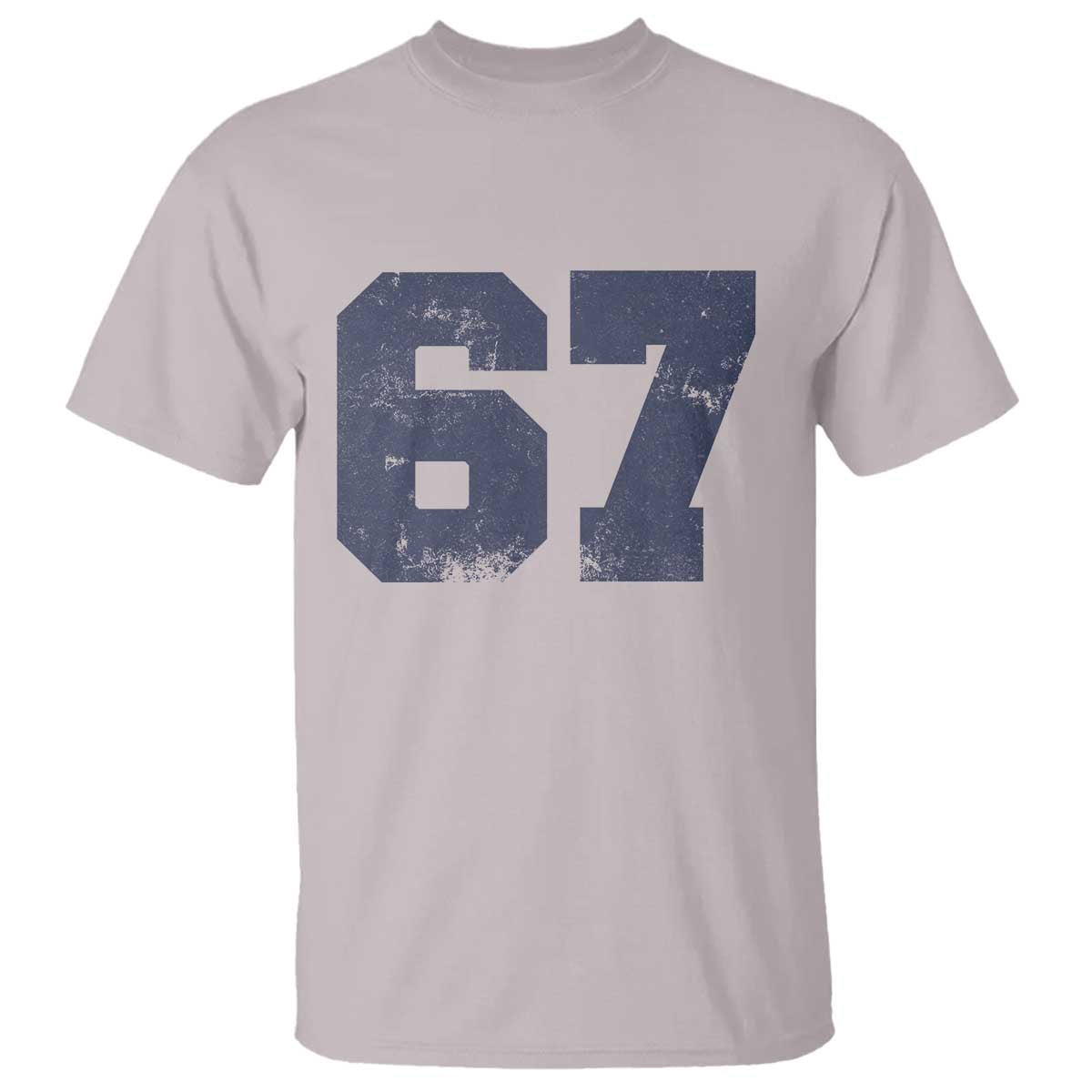 Number 67 T Shirt Numbered Uniform Sports Jersey Team 67th Birthday TS10 Ice Gray Print Your Wear