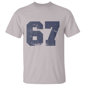 Number 67 T Shirt Numbered Uniform Sports Jersey Team 67th Birthday TS10 Ice Gray Print Your Wear