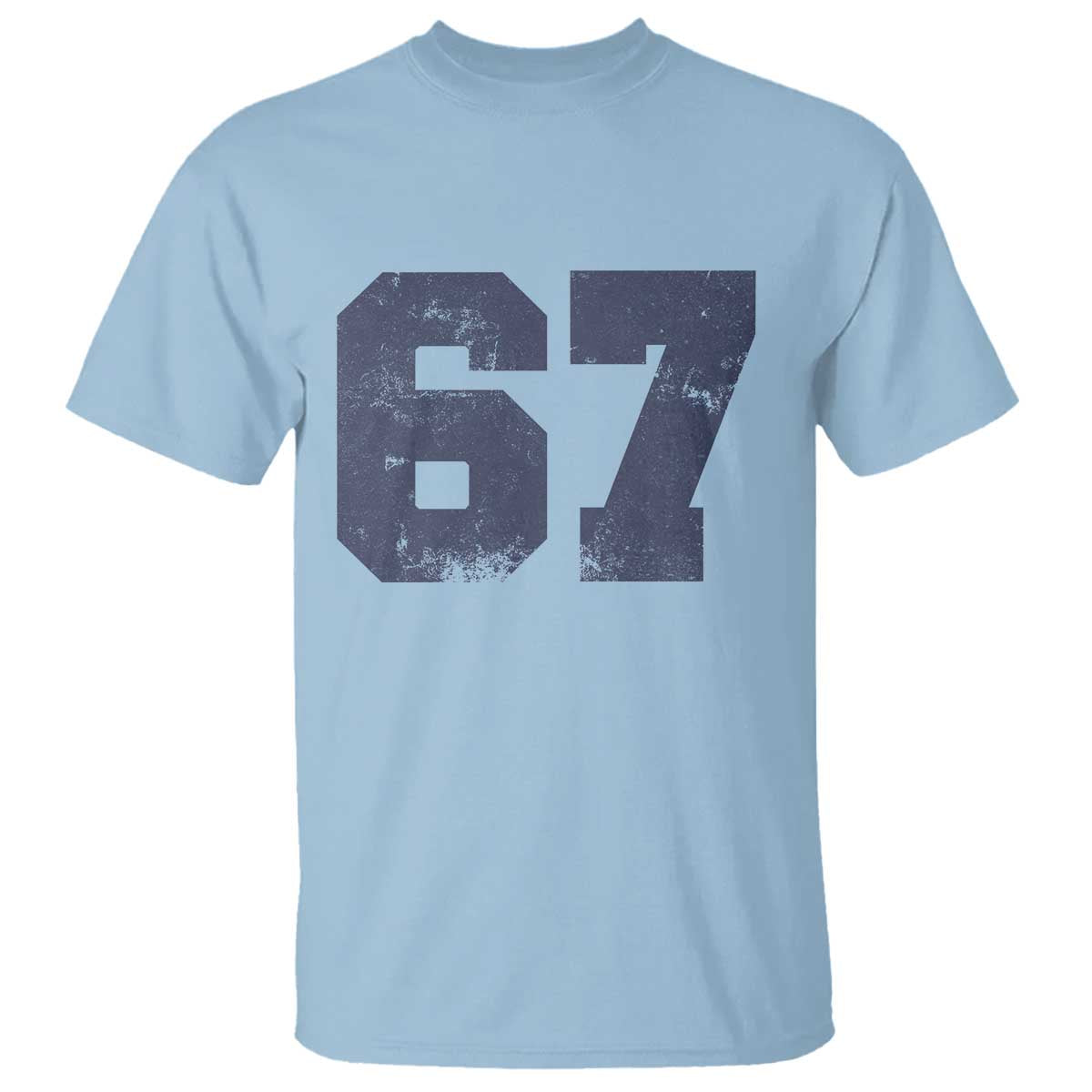 Number 67 T Shirt Numbered Uniform Sports Jersey Team 67th Birthday TS10 Light Blue Print Your Wear