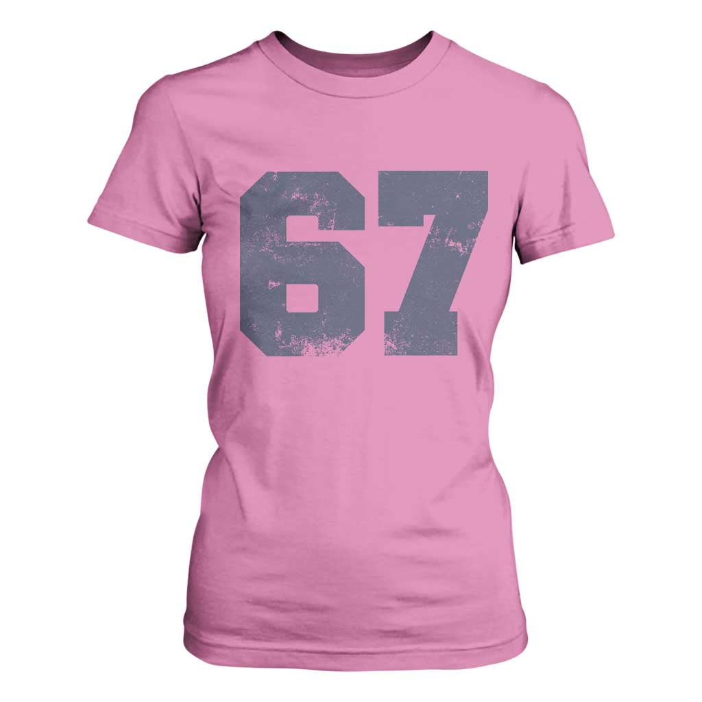 Number 67 T Shirt For Women Numbered Uniform Sports Jersey Team 67th Birthday TS10 Azalea Print Your Wear