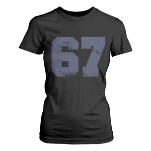 Number 67 T Shirt For Women Numbered Uniform Sports Jersey Team 67th Birthday TS10 Black Print Your Wear