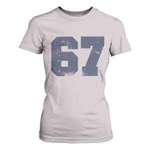 Number 67 T Shirt For Women Numbered Uniform Sports Jersey Team 67th Birthday TS10 Ice Gray Print Your Wear