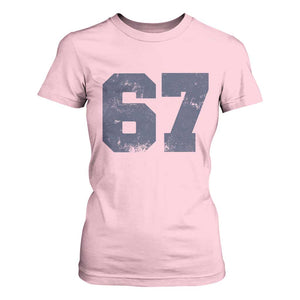 Number 67 T Shirt For Women Numbered Uniform Sports Jersey Team 67th Birthday TS10 Light Pink Print Your Wear
