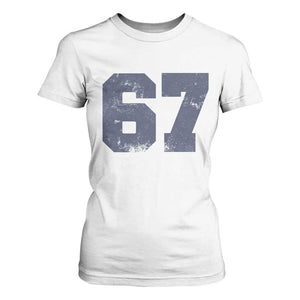 Number 67 T Shirt For Women Numbered Uniform Sports Jersey Team 67th Birthday TS10 White Print Your Wear