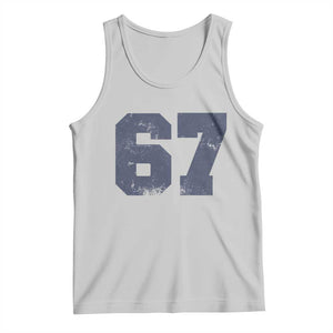 Number 67 Tank Top Numbered Uniform Sports Jersey Team 67th Birthday TS10 Ash Print Your Wear