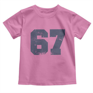 Number 67 Toddler T Shirt Numbered Uniform Sports Jersey Team 67th Birthday TS10 Azalea Print Your Wear