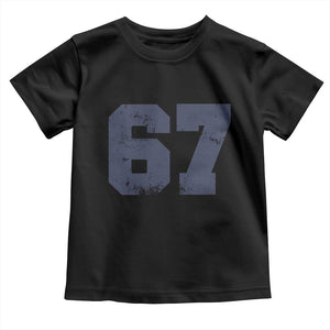 Number 67 Toddler T Shirt Numbered Uniform Sports Jersey Team 67th Birthday TS10 Black Print Your Wear
