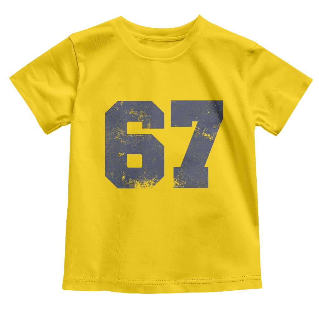 Number 67 Toddler T Shirt Numbered Uniform Sports Jersey Team 67th Birthday TS10 Daisy Print Your Wear