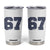 Number 67 Tumbler Cup Numbered Uniform Sports Jersey Team 67th Birthday TS10 White Print Your Wear