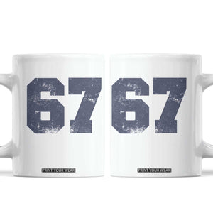 Number 67 Coffee Mug Numbered Uniform Sports Jersey Team 67th Birthday TS10 White Print Your Wear