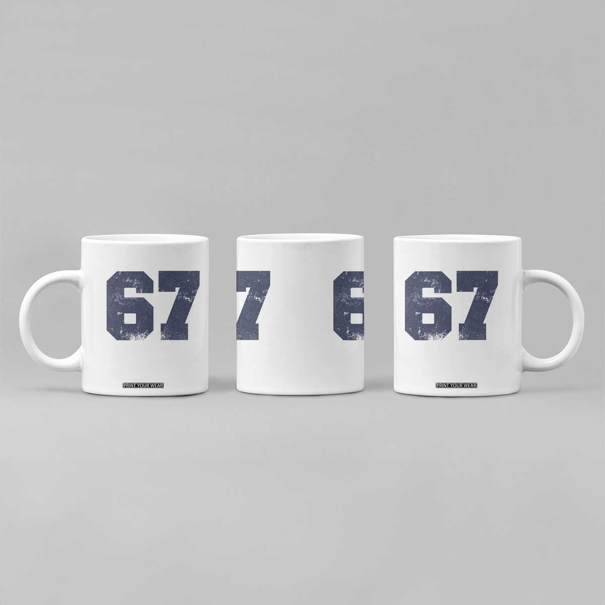 Number 67 Coffee Mug Numbered Uniform Sports Jersey Team 67th Birthday TS10 Print Your Wear