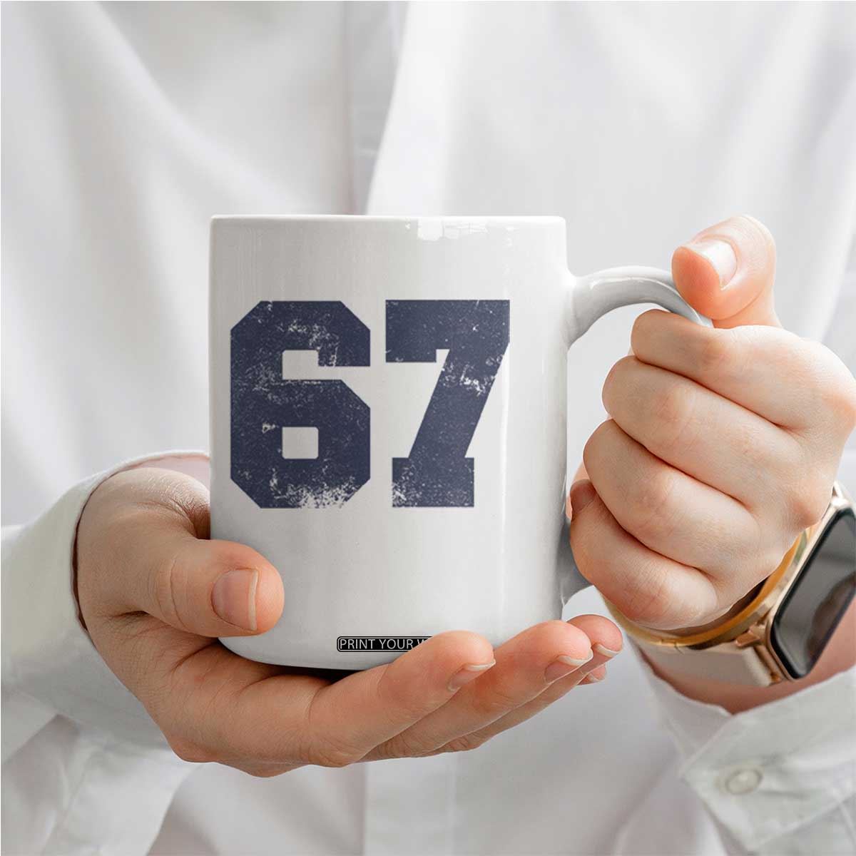 Number 67 Coffee Mug Numbered Uniform Sports Jersey Team 67th Birthday TS10 Print Your Wear