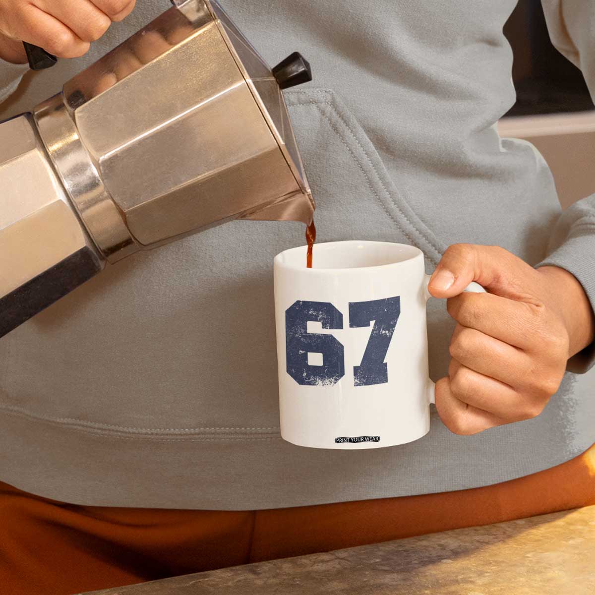Number 67 Coffee Mug Numbered Uniform Sports Jersey Team 67th Birthday TS10 Print Your Wear