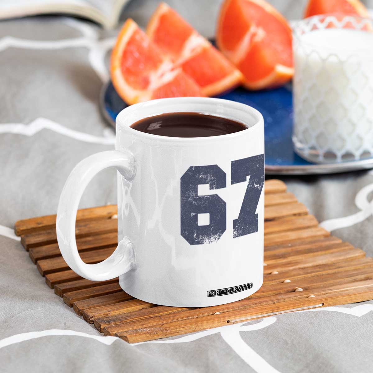 Number 67 Coffee Mug Numbered Uniform Sports Jersey Team 67th Birthday TS10 Print Your Wear