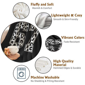 67 Jersey Number Throw Blanket Funny Six Seven Meme Y2k Leopard Number TS10 Print Your Wear