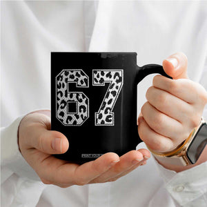 67 Jersey Number Coffee Mug Funny Six Seven Meme Y2k Leopard Number TS10 Print Your Wear