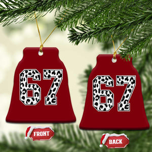 67 Jersey Number Ceramic Ornament Funny Six Seven Meme Y2k Leopard Number TS10 Print Your Wear