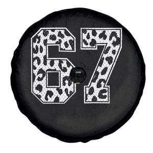 67 Jersey Number Spare Tire Cover Funny Six Seven Meme Y2k Leopard Number TS10 Print Your Wear