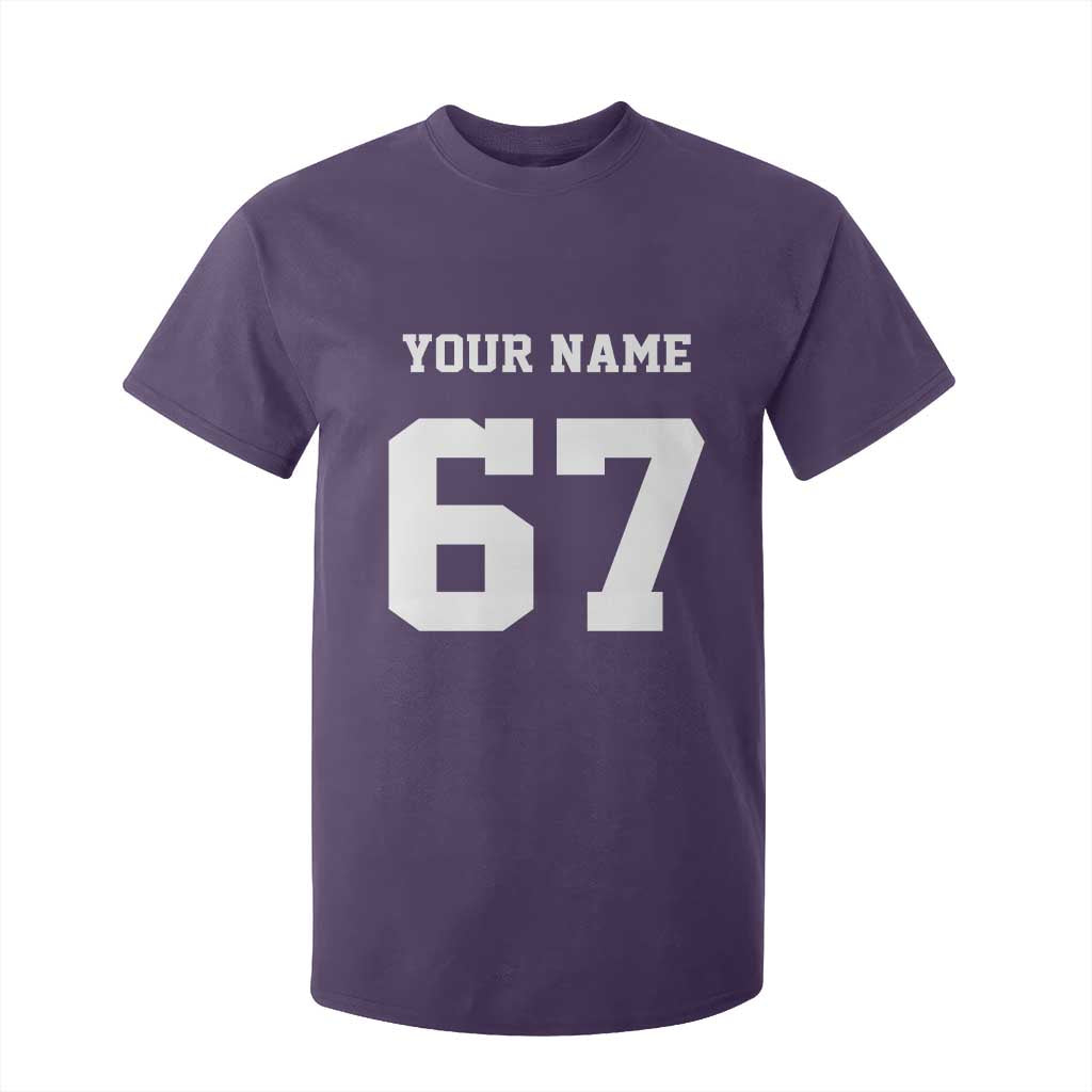 Personalized 67 Jersey Number T Shirt For Kid Custom Name Varsity Sports 67th Birthday TS10 Purple Print Your Wear