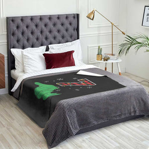 Number 7 Matching 67 Christmas Throw Blanket Red Plaid Xmas Pajamas Holiday Gen Alpha Slang Meme TS10 Print Your Wear