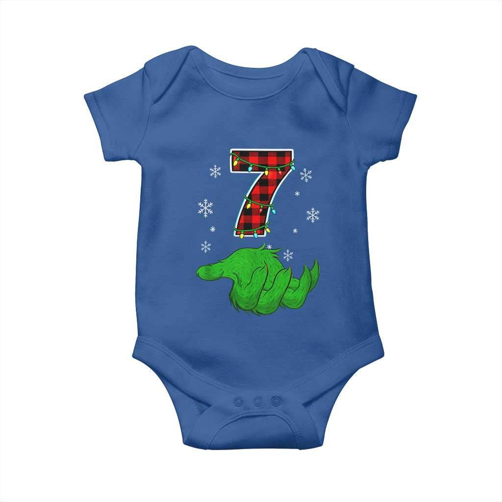 Number 7 Matching 67 Christmas Baby Onesie Red Plaid Xmas Pajamas Holiday Gen Alpha Slang Meme TS10 Royal Blue Print Your Wear
