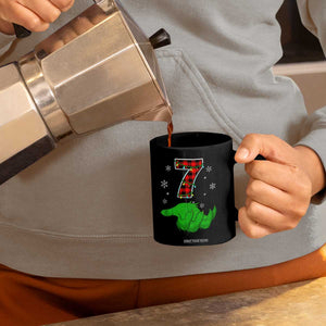 Number 7 Matching 67 Christmas Coffee Mug Red Plaid Xmas Pajamas Holiday Gen Alpha Slang Meme TS10 Print Your Wear