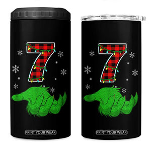 Number 7 Matching 67 Christmas 4 in 1 Can Cooler Tumbler Red Plaid Xmas Pajamas Holiday Gen Alpha Slang Meme TS10 One Size: 16 oz Black Print Your Wear