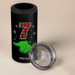 Number 7 Matching 67 Christmas 4 in 1 Can Cooler Tumbler Red Plaid Xmas Pajamas Holiday Gen Alpha Slang Meme TS10 Print Your Wear