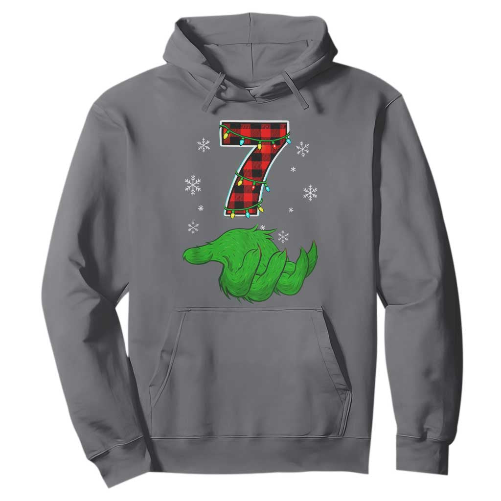 Number 7 Matching 67 Christmas Hoodie Red Plaid Xmas Pajamas Holiday Gen Alpha Slang Meme TS10 Charcoal Print Your Wear