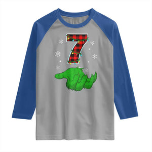 Number 7 Matching 67 Christmas Raglan Shirt Red Plaid Xmas Pajamas Holiday Gen Alpha Slang Meme TS10 Sport Gray Royal Print Your Wear