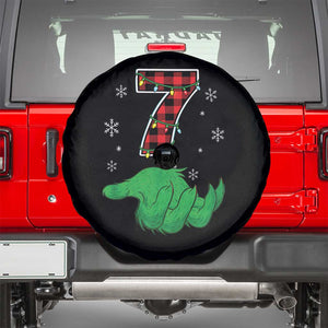Number 7 Matching 67 Christmas Spare Tire Cover Red Plaid Xmas Pajamas Holiday Gen Alpha Slang Meme TS10 Black Print Your Wear