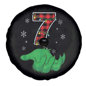 Number 7 Matching 67 Christmas Spare Tire Cover Red Plaid Xmas Pajamas Holiday Gen Alpha Slang Meme TS10 Print Your Wear