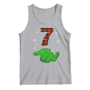 Number 7 Matching 67 Christmas Tank Top Red Plaid Xmas Pajamas Holiday Gen Alpha Slang Meme TS10 Athletic Heather Print Your Wear