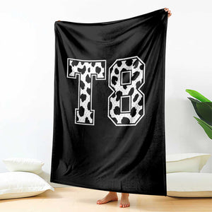 T8 Jersey Number Throw Blanket Y2k Leopard Number Concert Inspired Outfit Varsity Sports TS10 Print Your Wear