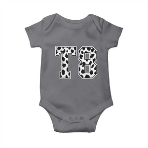 T8 Jersey Number Baby Onesie Y2k Leopard Number Concert Inspired Outfit Varsity Sports TS10 Charcoal Print Your Wear